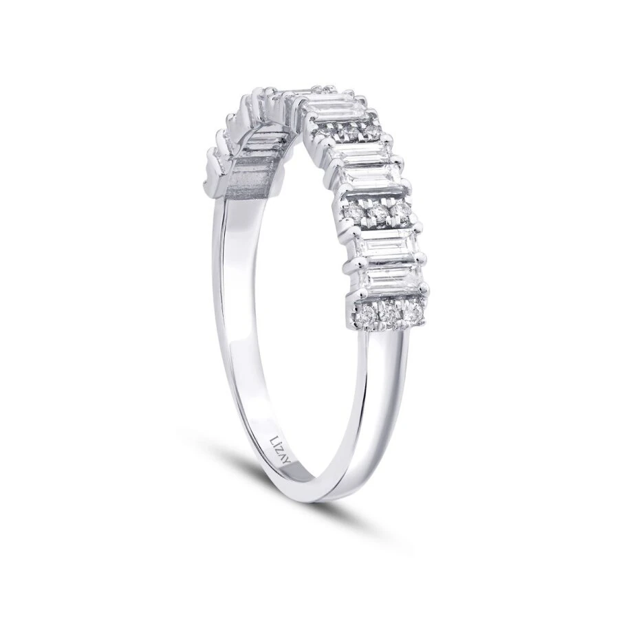 0.47 Carat Diamond Baguette Half-Eternity Ring