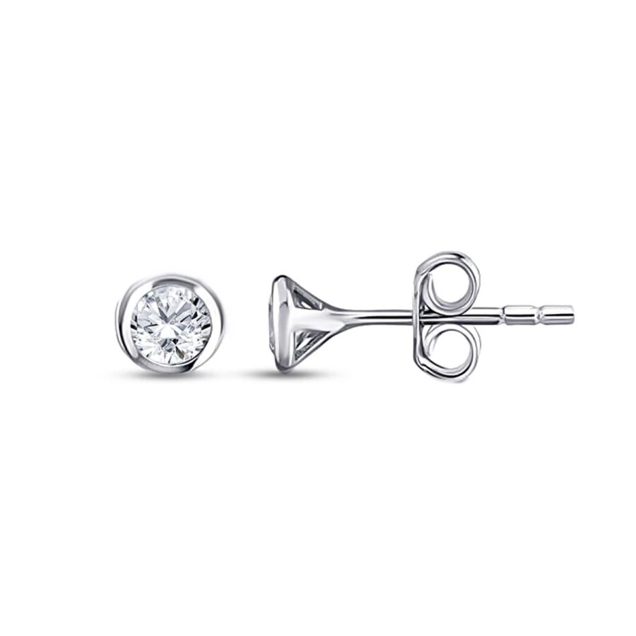 0.30 Carat Diamond Solitaire Earrings
