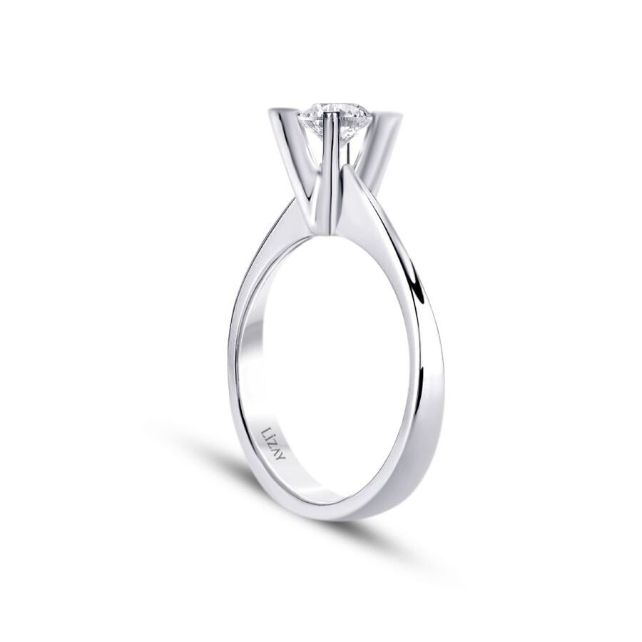 0.50 Carat Diamond Round Solitaire Engagement Ring