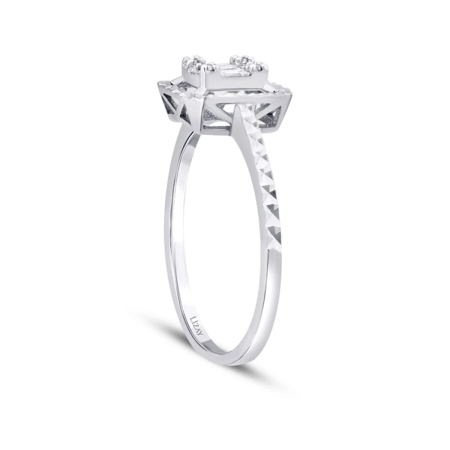 0.12 Carat Diamond Baguette Ring
