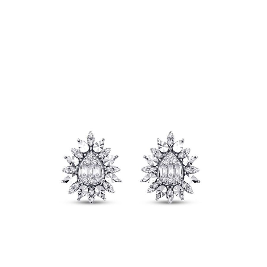 0,37 Karat Diamant Baguette Ohrringe
