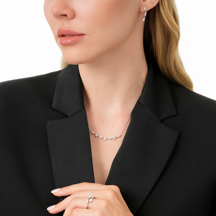 0.21  Carat Diamond Baguette Earrings