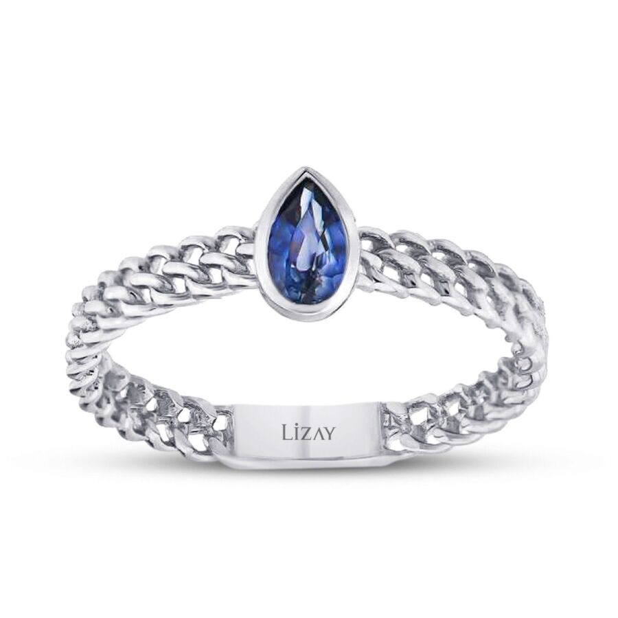 0.25 Carat Diamond Sapphire Ring