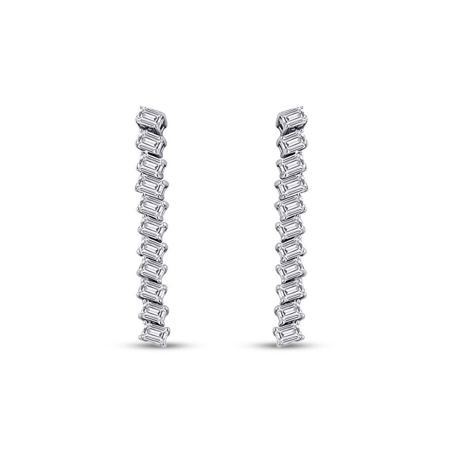 1.97 Carat Diamond Tennis Earrings