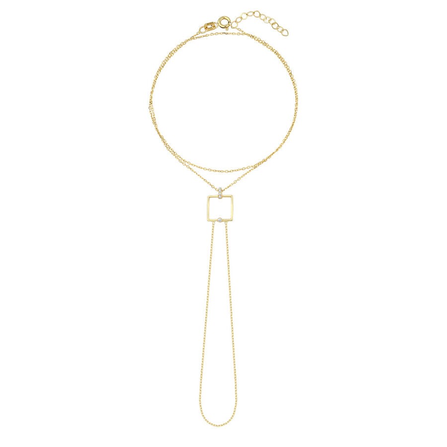 Gold Square Shahmaran Bracelet