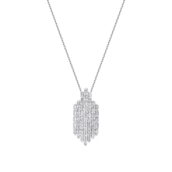 0.61 ct. Diamant Baguette Halskette
