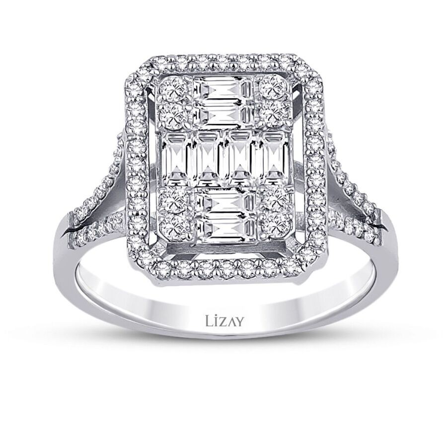 0.85 Carat Diamond Baguette Ring