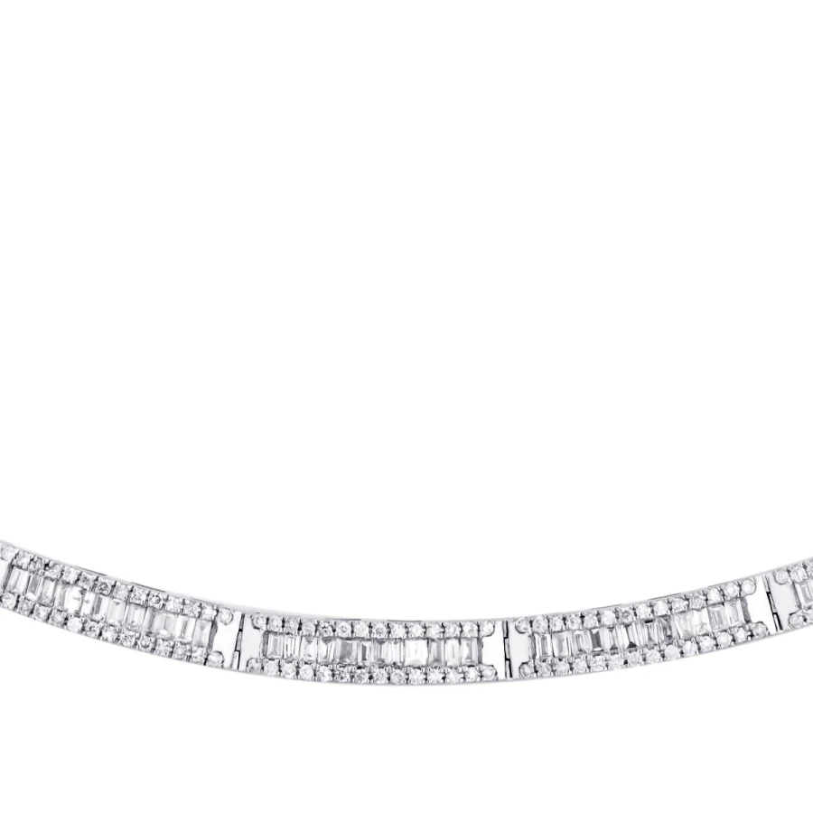 2.56 Carat Diamond Baguette Neckband