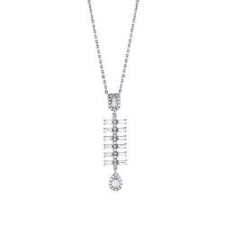 0.54 Carat Diamond Baguette Necklace