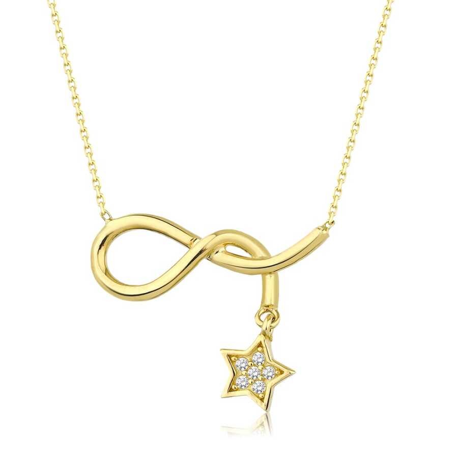Gold Infinity Star Trend Necklace