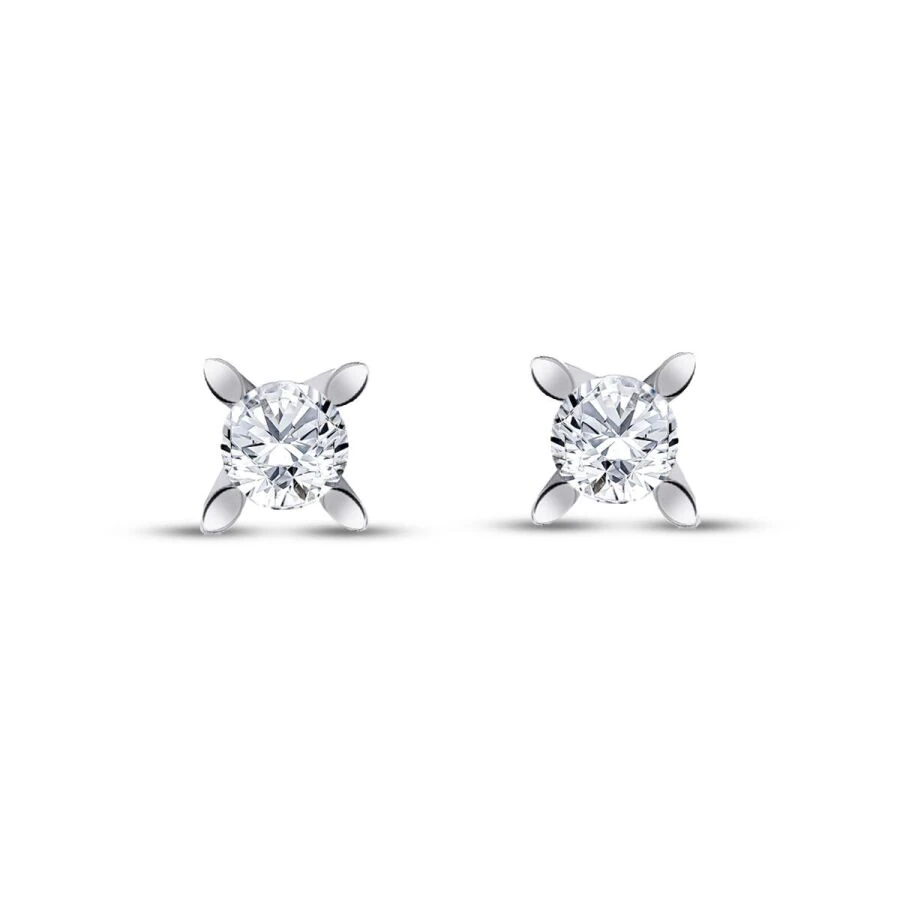 0.60 Carat Diamond Solitaire Earrings