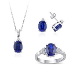 11.56 Carat Diamond Sapphire Set