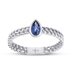 0,25 Karat Diamant Saphir Ring