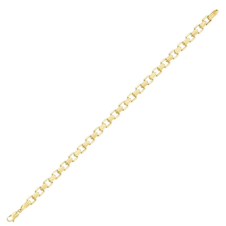 Gold Chain-Pattern Men’s Bracelet