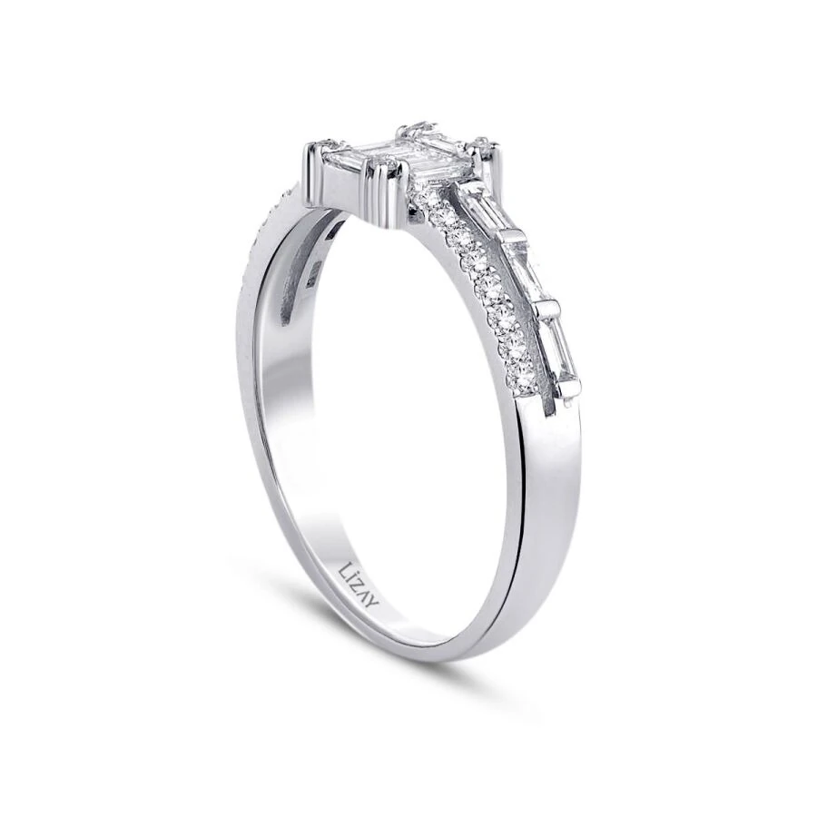 0.47 Carat Diamond Baguette Ring