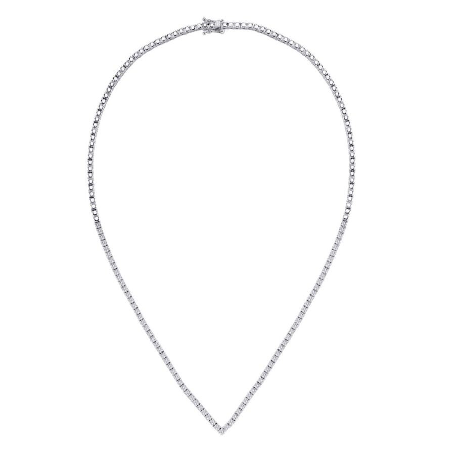 3.98 Carat Diamond Tennis Necklace