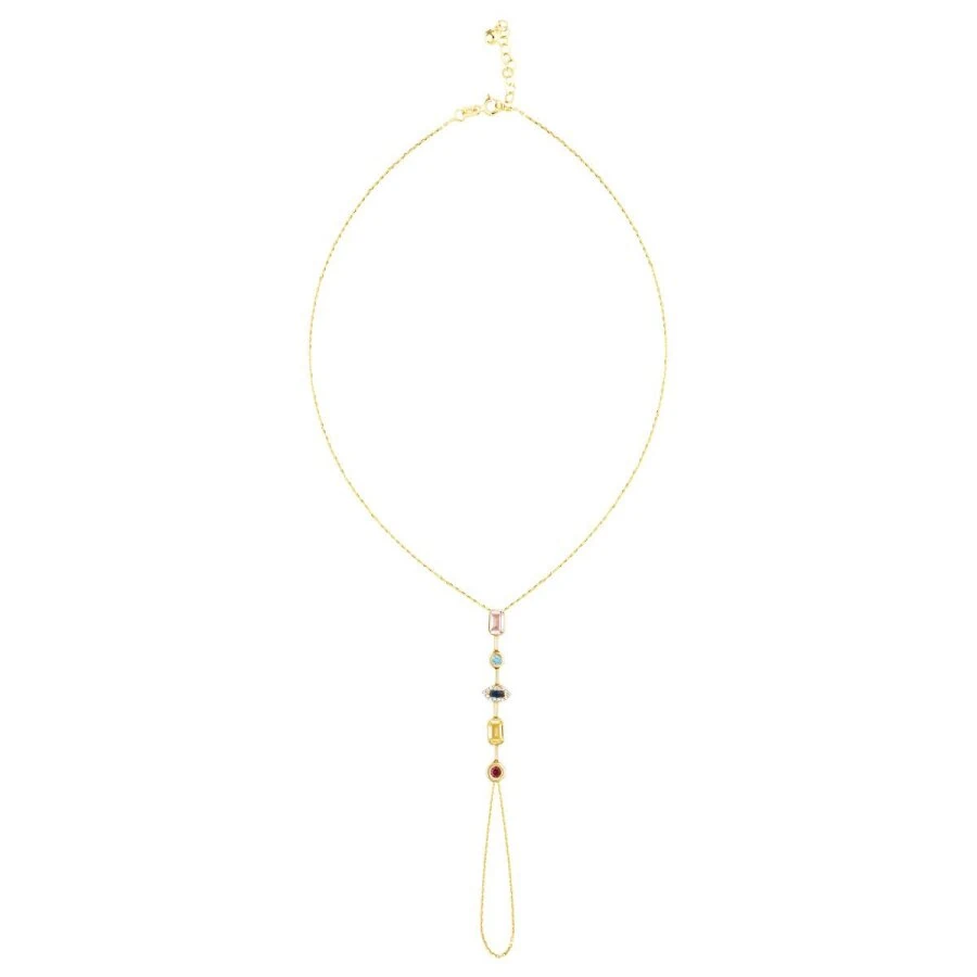 Gold Colored Hand Chain Bracelet