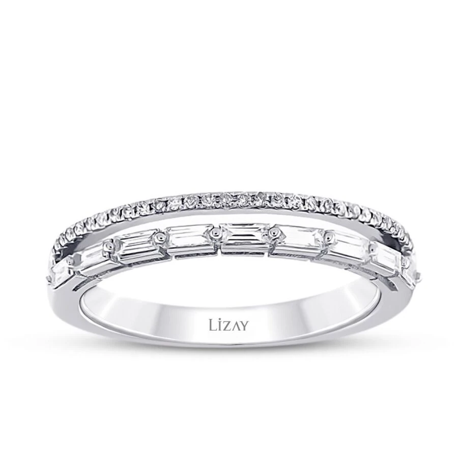 0.33 Carat Diamond Baguette Half-Eternity Ring