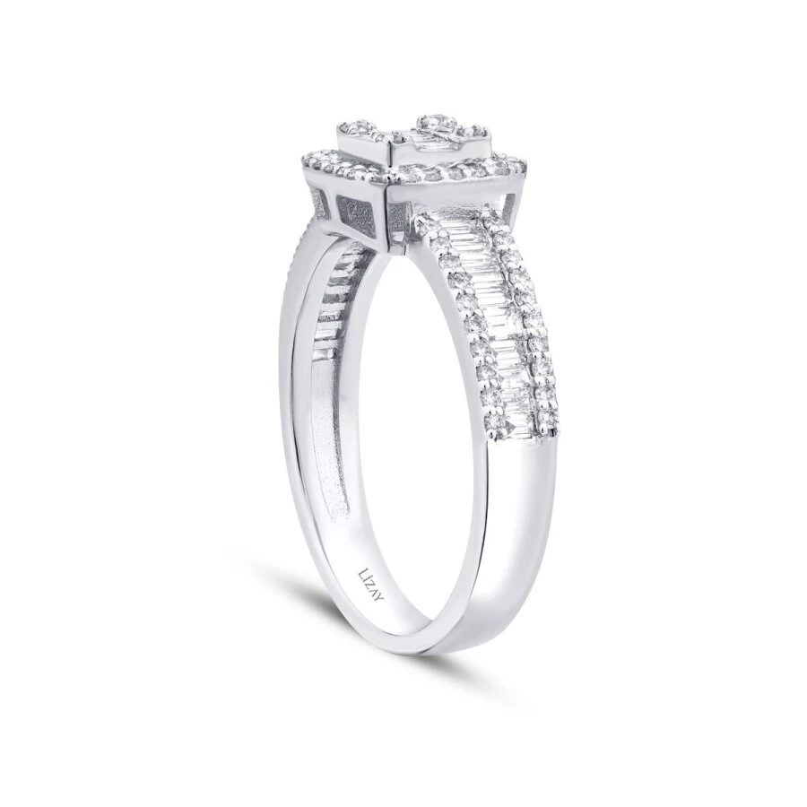 0.74 Carat Diamond Baguette Ring