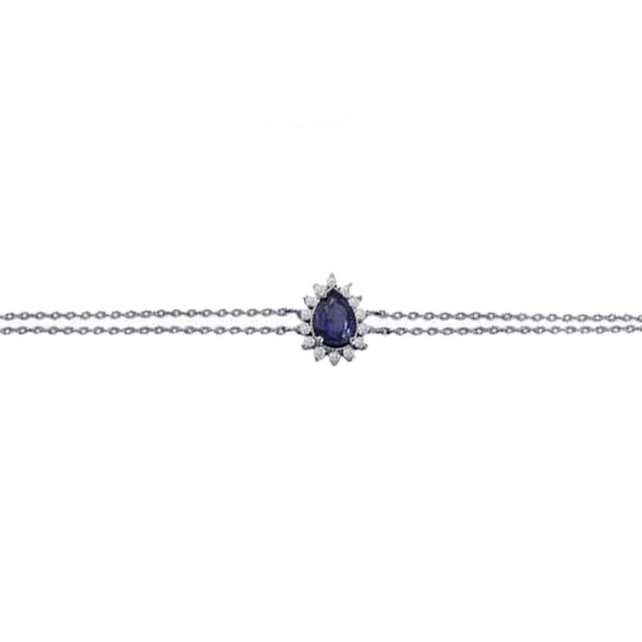 1.06 Carat Diamond Sapphire Bracelet