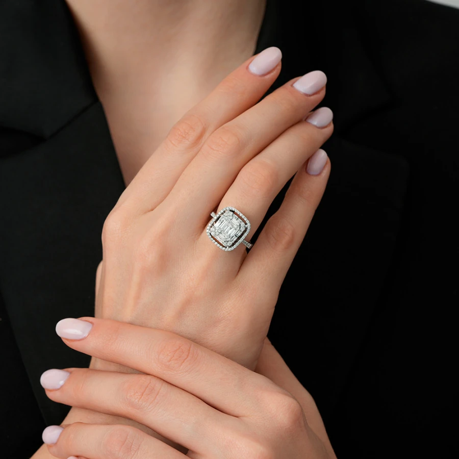 1.01 Carat Diamond Baguette Ring