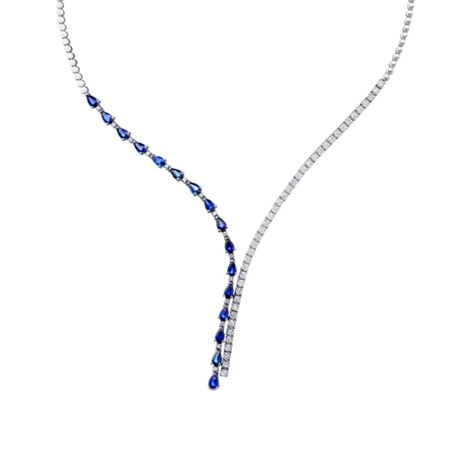 6.19 ct. Diamant Saphir Halskette