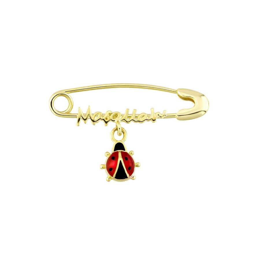 Gold Mashallah Written Baby Lapel Pin