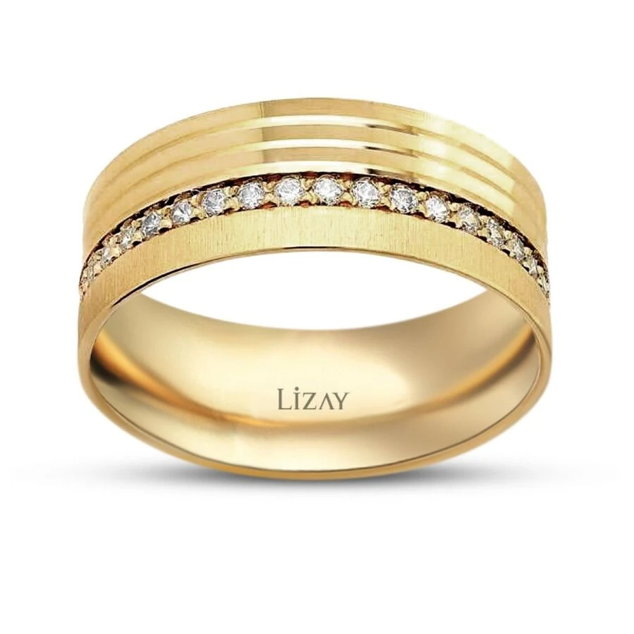 Gold Modern Classic Wedding Band