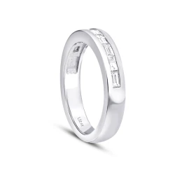 0.56 ct. Diamant Baguette Halb-Eternity Ring