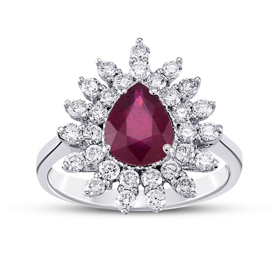 3.07 Carat Diamond Ruby Ring