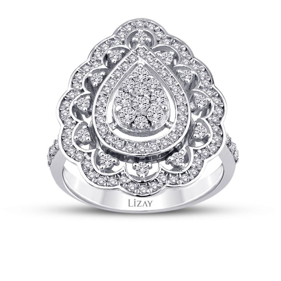 0.73 Carat Diamond Pear Trend Ring