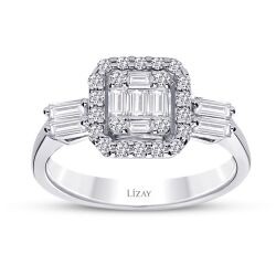 0,58 Karat Diamant Baguette Ring