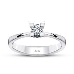 0.15 Carat Diamond Round Solitaire Engagement Ring