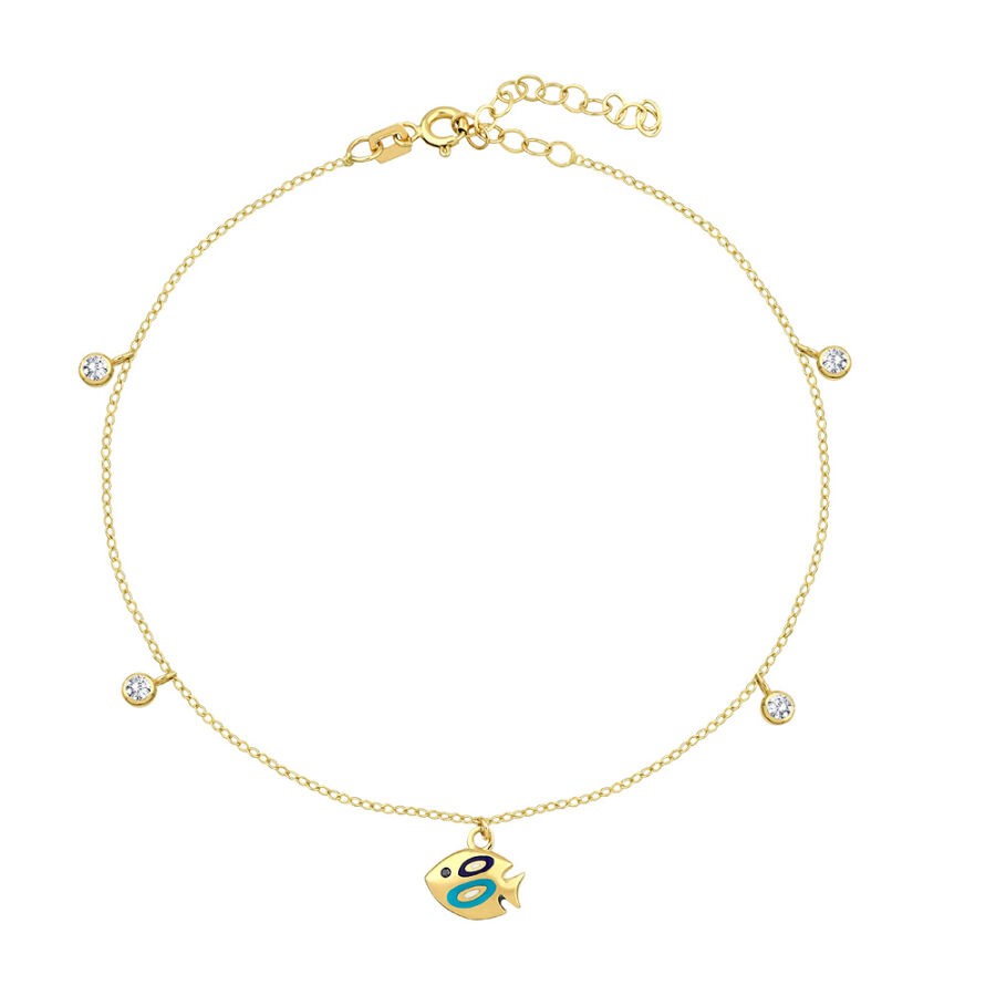 Gold Fish Ankle Bracelet