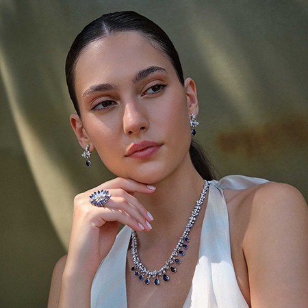 4.33 Carat Diamond Sapphire Earrings