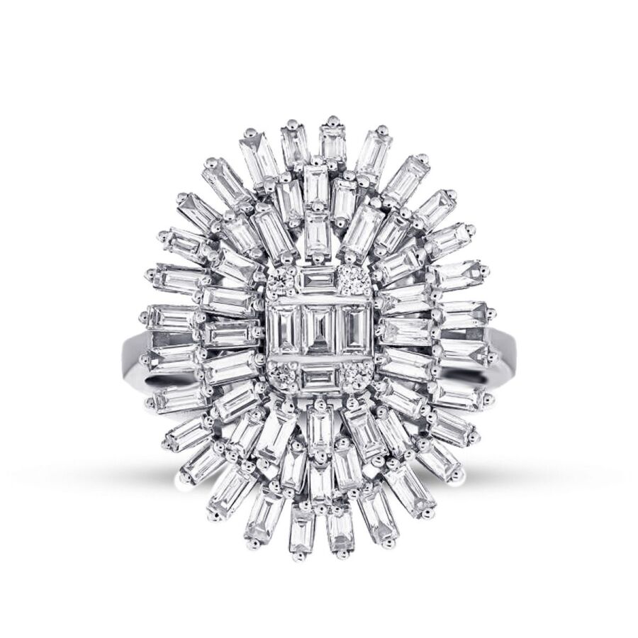 1.62 Carat Diamond Baguette Ring
