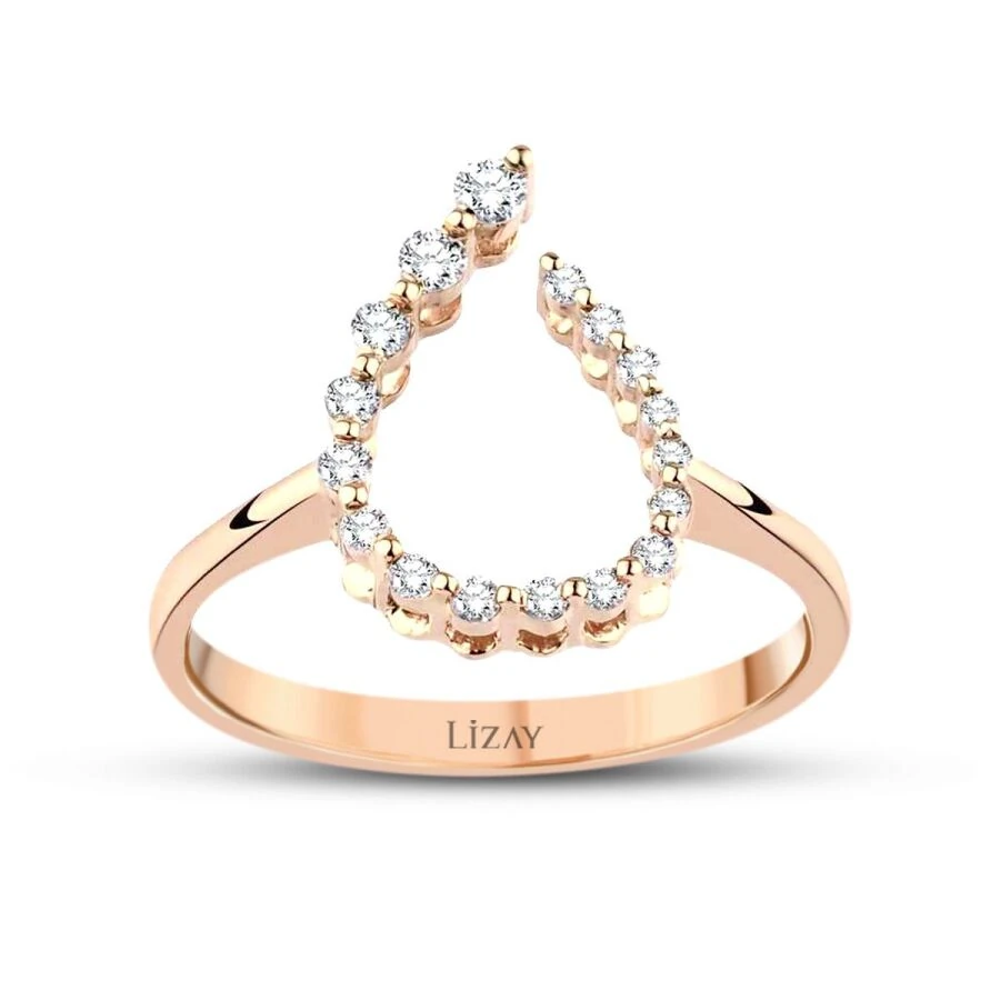 0.19 Carat Diamond Rose Gold Trend Ring