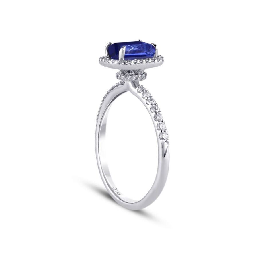 1.07 Carat Diamond Sapphire Ring