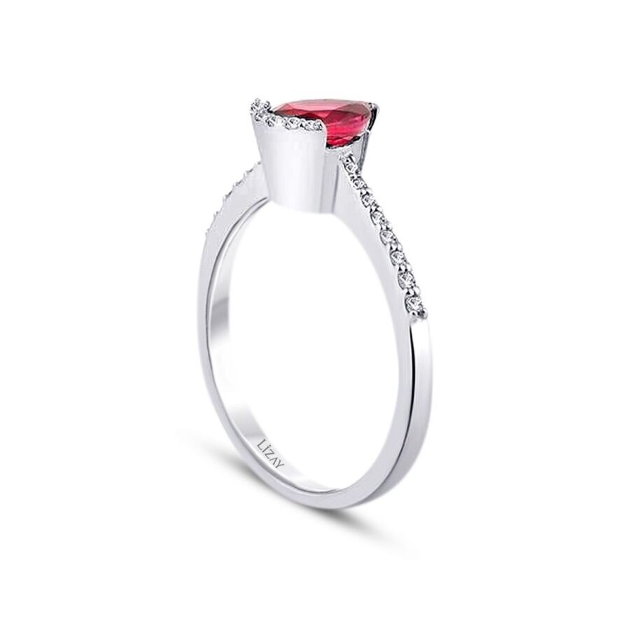 1.08 Carat Diamond Ruby Ring