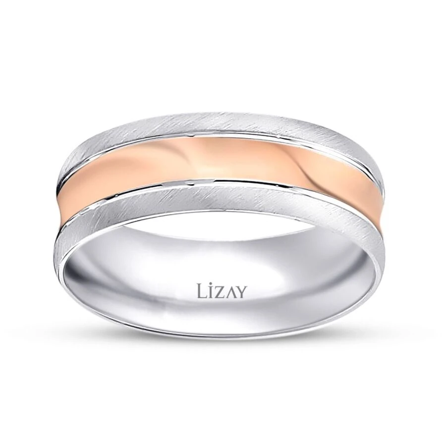 Gold Two-Tone Wedding Band