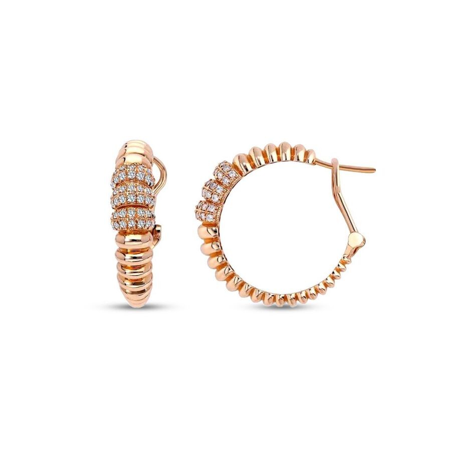 0.56 Carat Diamond Hoop Earrings