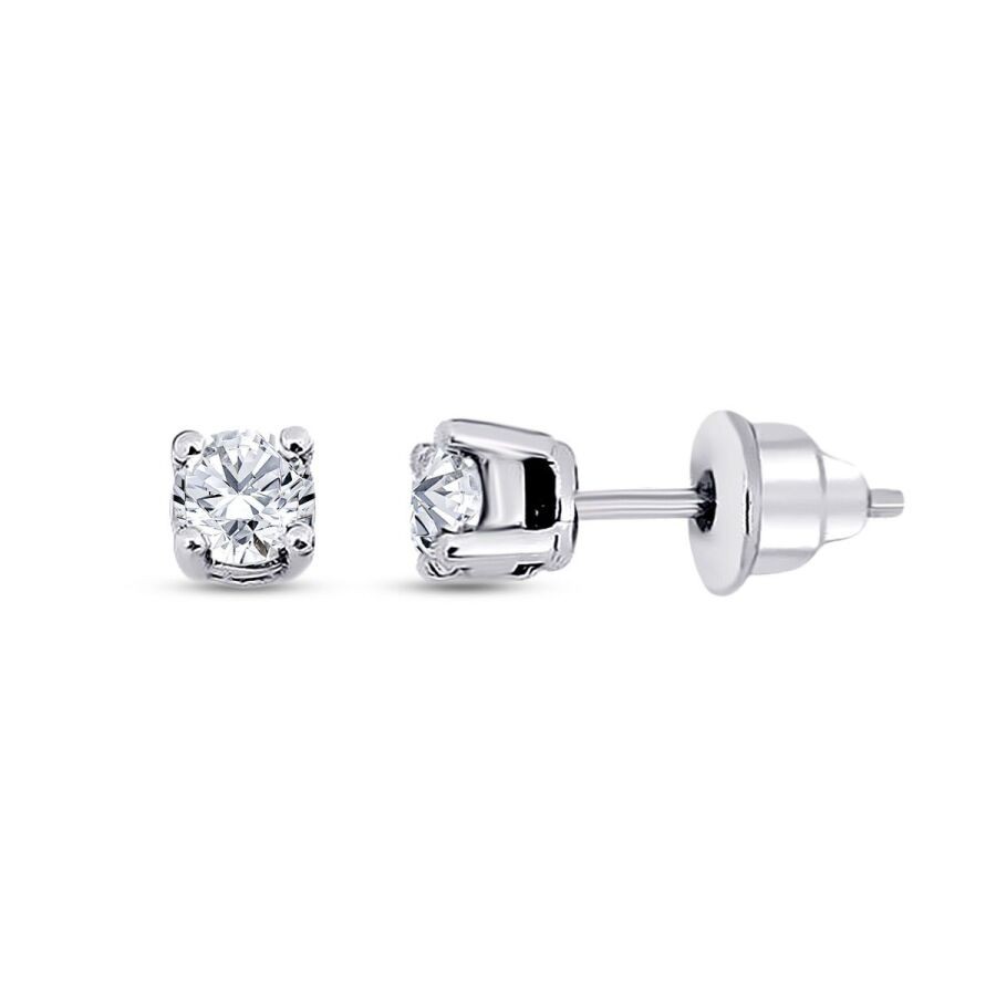 0.40 Carat Diamond Solitaire Earrings
