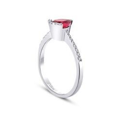 1.08 Carat Diamond Ruby Ring