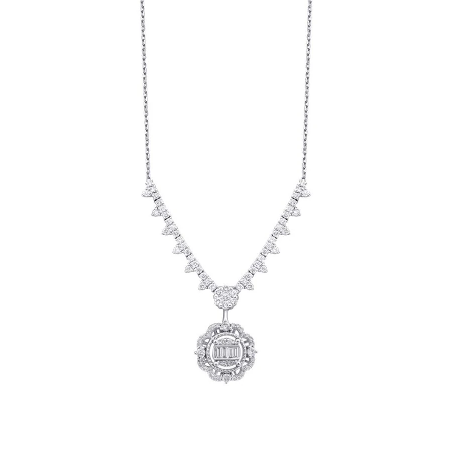 1.03 Carat Diamond Baguette Neckband
