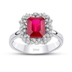 6.62 Carat Diamond Ruby Ring