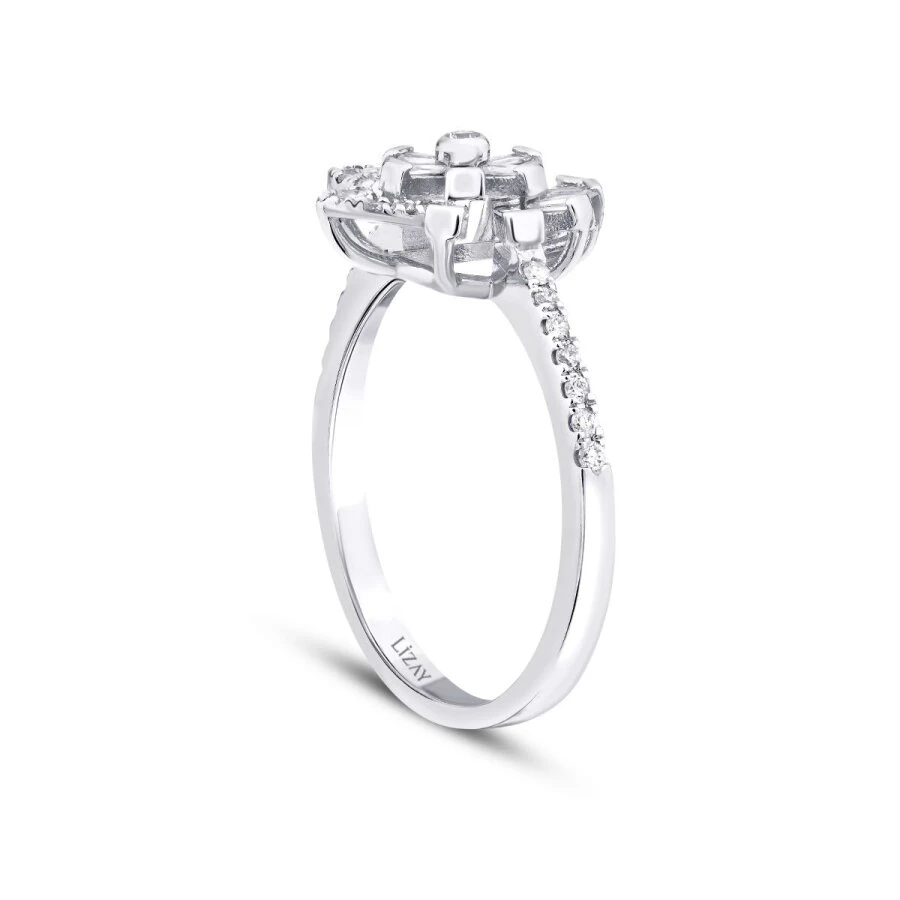 0.30 Carat Diamond Baguette Star Ring