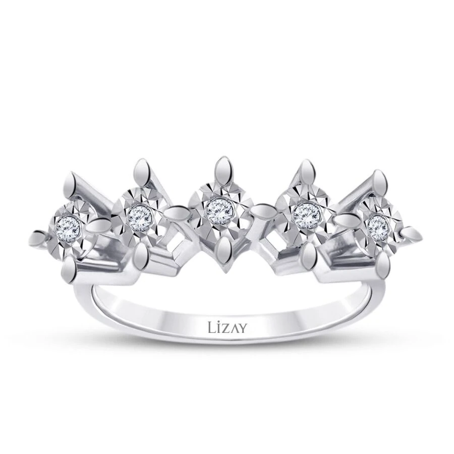 0.05 Carat Diamond Five-Stone Ring