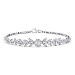 Goldenes Schneeflocken und Blatt Tennis Armband