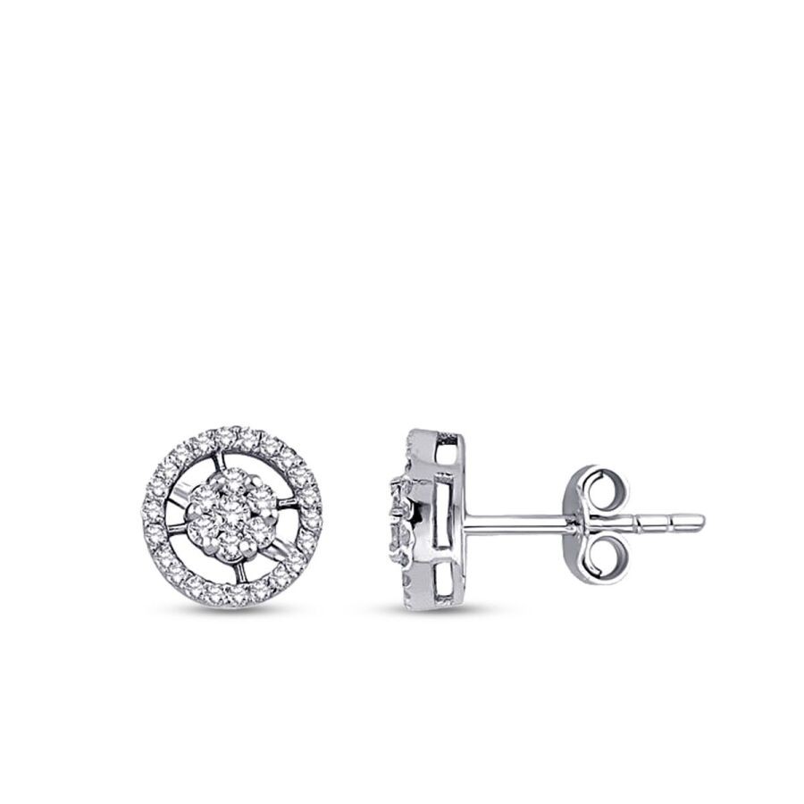 0.34 Carat Diamond Round Earrings