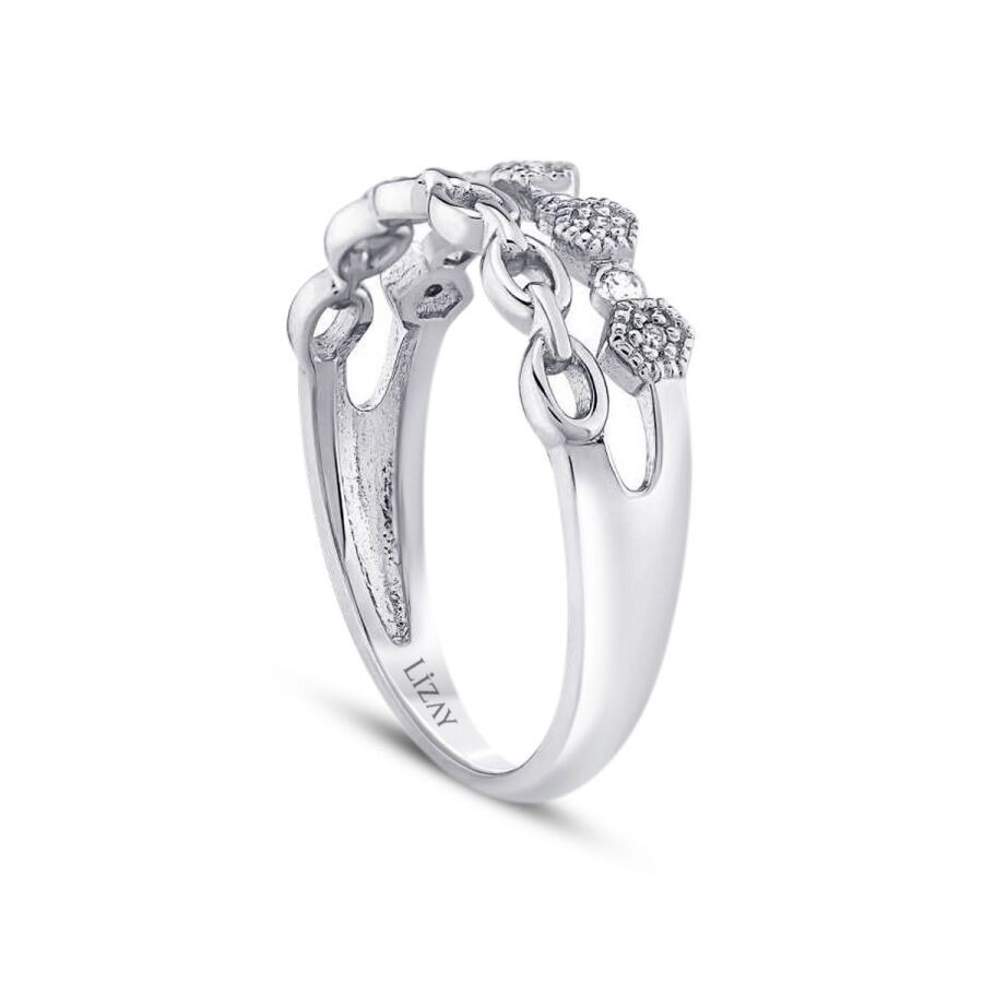 0,08 Karat Diamant Halb-Ewigkeits Trend Ring